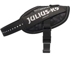 Julius-K9 IDC Powerharness Night Camo – Atspindintis juodo kamufliažo diržas, Mini dydis