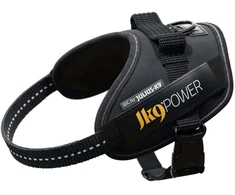 Julius-K9 IDC Powerharness pilkas – Premium reguliuojama petnešėlė, Mini-Mini dydis, ilgaamžė konstrukcija