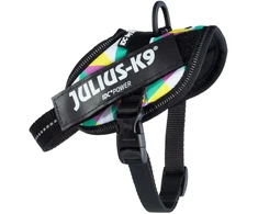 Julius-K9 IDC Powerharness Retro – Atspindinti šunų pavadėlio su spalvingu trikampio dizainu, 0 dydis