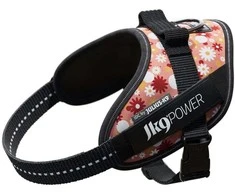 „Julius-K9” IDC Powerharness Rožinė Flowers – Aukščiausios kokybės diržas su gėlių raštu, 2 dydis