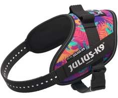 Julius-K9 IDC Powerharness Vibe – Atspindinti šunų pavadėlio diržas, Palm Tree raštas, Mini dydis