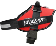 Julius-K9 IDC Raudona pakinktai – Premium reguliuojami šunų pakinktai, 3 dydis, patvarus dizainas