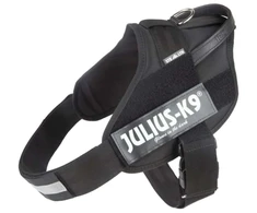 Julius-K9 IDC Stealth Powerharness Juoda – Taktinis šunų antkaklis su saugiu prigludimu, 2 dydis
