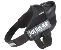 Julius-K9 IDC Stealth Powerharness Juoda – Taktinis šunų antkaklis su saugiu prigludimu, 2 dydis