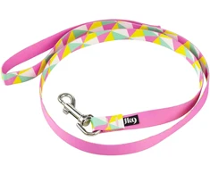 Julius-K9 MoreColor Basic Pavada Retro 120cm – Tvirtas juostinis pavadėlis su spalvingu trikampiu raštu