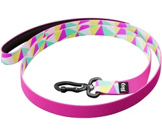 Julius-K9 MoreColor Retro Tape pavadėlis 120cm – Neopreninė rankena, spalvingas trikampio dizainas