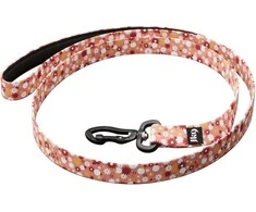 Julius-K9 MoreColor Rožinė Flowers Pavadėlis – 120cm tvirta juosta, ryškus gėlių raštas