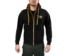 Julius-K9 pilno užtrauktuko Hoodie juoda/auksinė – patogus medvilnės mišinys, mažas dydis, stilingi trenerio drabužiai