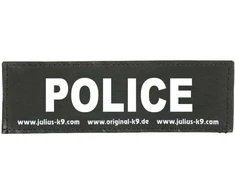 Julius K9 Policijos pleistrų rinkinys – didelis Velcro tvirtinimas, 2 vnt., pritaikytas pavadėliams