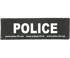 Julius K9 Policijos pleistrų rinkinys – didelis Velcro tvirtinimas, 2 vnt., pritaikytas pavadėliams