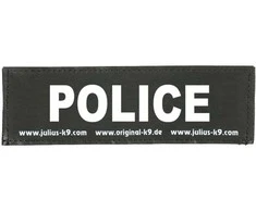 Julius K9 Policijos pleistrų rinkinys – didelis Velcro tvirtinimas, 2 vnt., pritaikytas pavadėliams