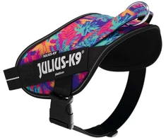 Julius-K9 Power &amp; More Vibe Diržas – Adaptiškas pavadėlio žiedas, Palmių raštas, XS dydis