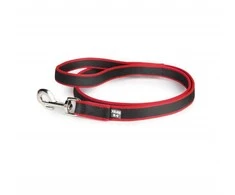 Julius-K9 Premium bėgiojimo pavadėlis 1,3m – tampri raudona pavadėlė su amortizacija