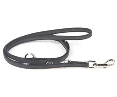 Julius K9 Spalvos &amp; Pilkos Supergrip Pavadėlis – Nuimamas neslystantis rankena, 1,4x220cm, juoda