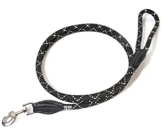 Julius-K9 Virvių pavadėlis – 200cm ilgio, tvirtas pavadėlis su odos apdaila, 12mm storio