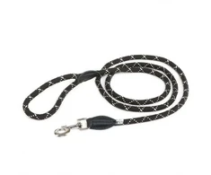 Julius-K9 Virvių pavadėlis – 200cm ilgio, tvirtas pavadėlis su odos apdaila, 12mm storio