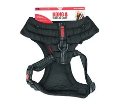 KONG Comfort diržai – Lengvi kvėpuojantys šunų diržai, reguliuojami, juodi, didelio dydžio