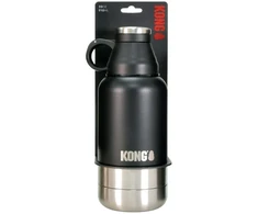 KONG Duo Day Trek 4-in-1 kelioninis buteliukas – 910 ml, su puodeliu ir dviem dubenėliais, universalus dizainas