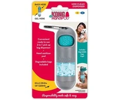KONG Mini HandiPOD Clean Dispenser – Kompakti maišelių laikiklis su integruotomis dezinfekcinėmis servetėlėmis