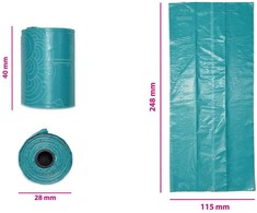 KONG Mini HandiPOD Paėmimo maišelių papildymai – mažų atliekų maišeliai, tinkantys skaidytis, 4 pakuotės po 10 maišelių
