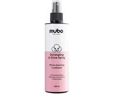 Mubo Atriukšimo ir blizgesio purškalas 250 ml – Dvifazė kondicionuojanti formulė, palengvina šukavimą ir suteikia kailiui blizgesio