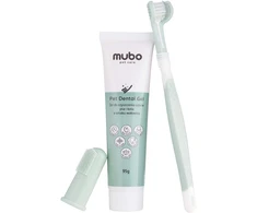 Mubo Dental Care Kit – visapusiškas dantų valymo rinkinys su dantų pasta, šepetėliu ir antpirščiu