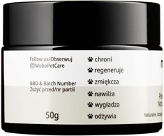 Mubo Paw &amp; Nose Natural Balm 50g – Sviestiškas be kvapų, drėkinamasis ir švelnus balzamas