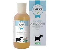 Natural Derma Pet Natural Derma šampūnas šunims su bergamočių, citrinų ir eukaliptų aliejais, skirtas nemaloniems kvapams kontroliuoti