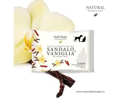 Natural Derma Pet Natūralūs Derma Pet drėgnieji valymo servetėlės su santalo ir vanilės kvapu, švelnūs