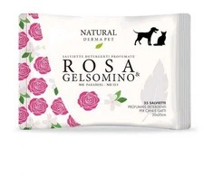 Natural Derma Pet Valomosios šluostės švelnus valymas su rožių ir jazminų kvapu
