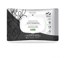 Natural Derma Pet Valymo servetėlės Anglis Moringa Apsaugančios nuo smogo