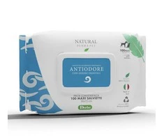 Natural Derma Pet drėgnos servetėlės su papildomu minkštumu, skirtos valymui ir deodoruojamajam poveikiui