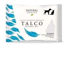 Natural Derma Pet valymo servetėlės su talko kvapu švelnus valymas