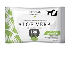 Natural Derma Pet Drėgnos Servetėlės Aloe Vera Švelni Formulė
