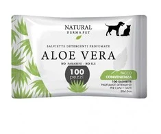 Natural Derma Pet Drėgnos Servetėlės Aloe Vera Švelni Formulė