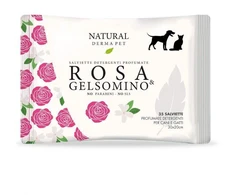 Natural Derma Pet Valomosios šluostės švelnus valymas su rožių ir jazminų kvapu