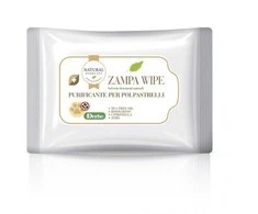 Natural Derma Pet ZAMPAWIPE Valymo servetėlės letenoms Alavijas, arbatmedis, švelnios