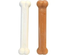 Nylabone Dura Chew Extreme kaulinių dantų kramtukas dvigubas paketas – didelis, ilgaamžis vištienos ir šoninės mėsos skonio kramtukas