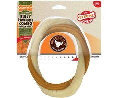 Nylabone Extreme Bully Stick Ring Medium – Patvarus kramtomasis žaislas su jautienos skoniu, ilgai išliekantis Nylabone