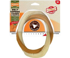Nylabone Extreme Bully Stick Ring Medium – Patvarus kramtomasis žaislas su jautienos skoniu, ilgai išliekantis Nylabone