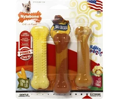 Nylabone Extreme Dura Chew Triple Pack – Patvarus kramtymo rinkinys, vištienos, kukurūzų, vanilės skoniai