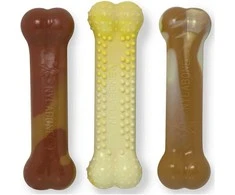 Nylabone Extreme Dura Chew Triple Pack – Patvarus kramtymo rinkinys, vištienos, kukurūzų, vanilės skoniai