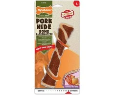 Nylabone Extreme Porkhide L – Šoninės ir žemės riešutų sviesto skonio ilgaamžis šunų kramtukas