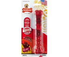 Nylabone Extreme tekstūrinis jautienos vytinimo kaulas – didelis, patvarus dantų kramtalas, džiovinto jautienos skonio
