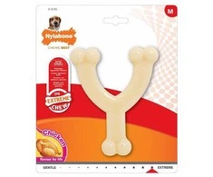 Nylabone „Extreme Wishbone“ vištienos kramtukas – tvirtas vidutinio dydžio šunų žaislas su vištienos skoniu