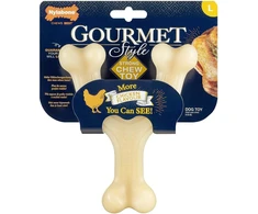 Nylabone Gourmet Wishbone Vištienos kramtukas – tvirtas šunų žaislas su intensyviu vištienos skoniu, mažas dydis