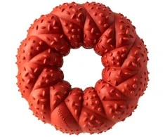 Nylabone pintas žiedas kramtomasis žaislas – tvirta guma, jautienos aromatas, 9,6 cm patvarus dizainas