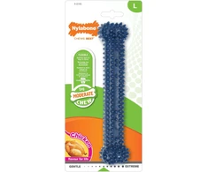 Nylabone vidutinio intensyvumo vištienos dantų kaulas – lankstus kramtomasis, didelis dydis, vištienos skonis, burnos priežiūra