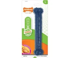 Nylabone vidutinio intensyvumo vištienos dantų kaulas – lankstus kramtomasis, didelis dydis, vištienos skonis, burnos priežiūra