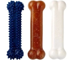 Nylabone vištienos starto rinkinys S – trijų dalių jaunų šuniukų kramtomųjų kaulų rinkinys, patvarus ir skanus